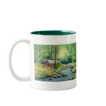 WARM CABIN by SHARON SHARPE mugs