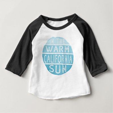 Warm California Sun Vintage Typography Blue Infant T-shirt