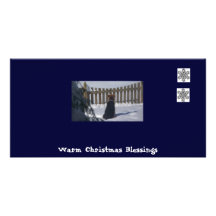 warm Christmas Blessings Photo Cards