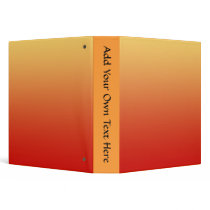 Warm colors, plain design. 3 ring binder