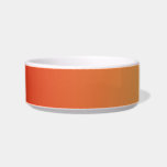 Warm colors, plain design. cat food bowls