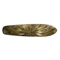Warm Gold Globe Skateboard
