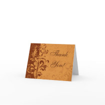Warm Golden Autumn Swirl Card