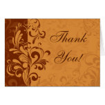 Warm Golden Autumn Swirl Card