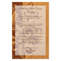 Warm Golden Autumn Swirl Personalized Flyer