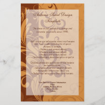 Warm Golden Autumn Swirl Personalized Flyer