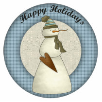 Warm Heart Snowman Christmas Ornament photo sculptures