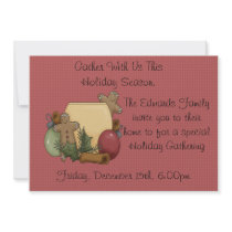 Warm Holiday Gathering Invites invitations