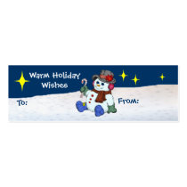 Warm Holiday Wishes Gift Tag business cards by dradcliffe Warm Holiday Wishes Gift Tag business cards