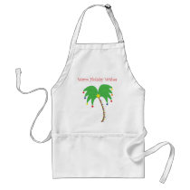 "Warm Holiday Wishes" Palm Tree apron by tropicparadise "Warm Holiday Wishes" Palm Tree apron