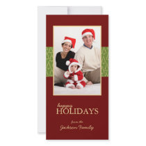 Warm Holidays Christmas Family Photo Cards