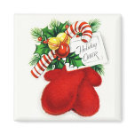 Warm Mittens & Holiday Cheer Vintage Magnet