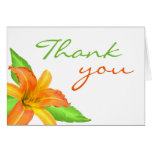 Warm Summer Flower Thank You Note Cards