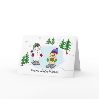 Warm Winter Wishes Greeting Card by seashell2