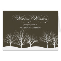 Warm Wishes Business/Corporate Holiday Card cards