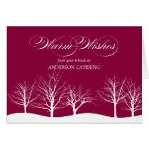 Warm Wishes Business/Corporate Holiday Card cards