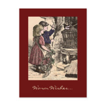 Warm Wishes Christmas Postcard