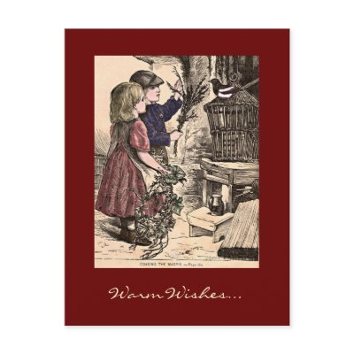 Warm Wishes Christmas Postcard by MzLisaMichelle