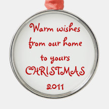 Warm wishes ornaments