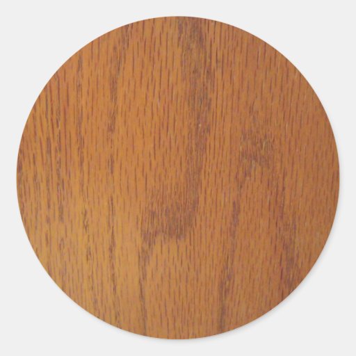 Warm Wood Grain Texture Round Sticker Zazzle