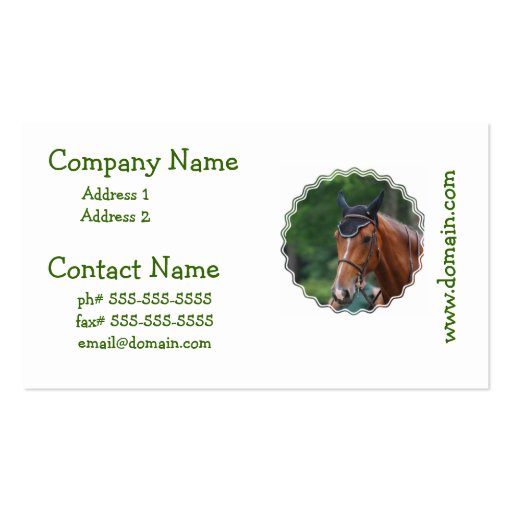 Warmblood Horse Business Card