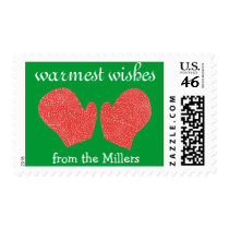 "Warmest Wishes" Personalized Christmas Stamp stamps