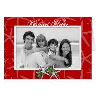 Warmest Wishes Tropical Photo Christmas Cards
