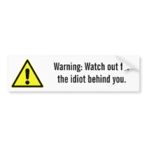 warning-12 bumper sticker