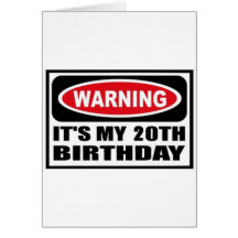 Warning 20 card