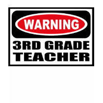 Warning 3RD GRADE TEACHER Women's Dark T-Shirt by warningsignshirts Warning 3RD GRADE TEACHER Women's Dark T-Shirt