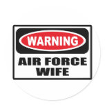 Warning AIR FORCE WIFE Sticker