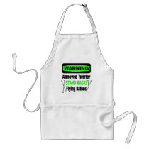 Warning Annoyed Twirler Green aprons