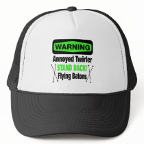 Warning Annoyed Twirler Green hats