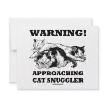 Warning! Approaching Cat Snuggler invitations