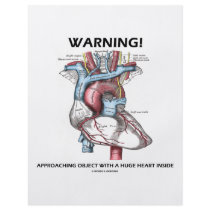 Warning! Approaching Object With Huge Heart Inside Custom Flyer
