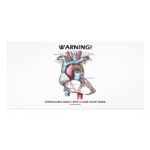 Warning! Approaching Object With Huge Heart Inside photo cards