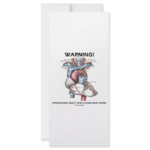 Warning! Approaching Object With Huge Heart Inside rack cards