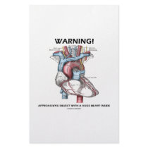 Warning! Approaching Object With Huge Heart Inside stationery