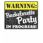 Warning: Bachelorette Party In Progress t-shirts