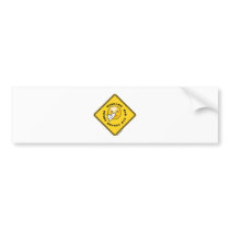 Warning! Bad Flu Season Ahead Yellow Diamond Sign Bumper Sticker