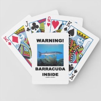Warning! Barracuda Inside Bicycle Card Deck