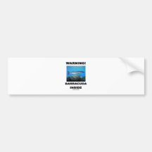 Warning! Barracuda Inside Bumper Stickers