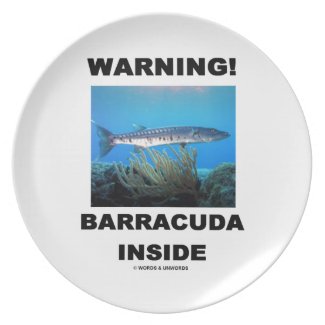 Warning! Barracuda Inside Party Plates