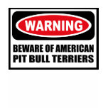 Warning BEWARE OF AMERICAN PIT BULL TERRIERS Women T-shirt