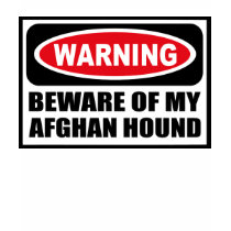 Warning BEWARE OF MY AFGHAN HOUND Women's Dark T-S t-shirts