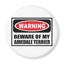 Warning BEWARE OF MY AIREDALE TERRIER Magnet