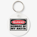 Warning BEWARE OF MY AKITA Key Chain keychains