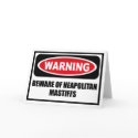 Warning BEWARE OF NEAPOLITAN MASTIFFS Greeting Car cards
