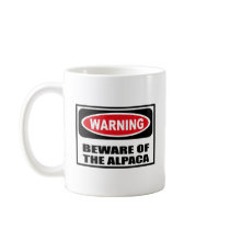 Warning BEWARE OF THE ALPACA Mug