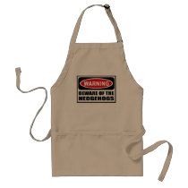 Warning BEWARE OF THE HEDGEHOGS Apron by warningsignshirts Warning BEWARE OF THE HEDGEHOGS Apron